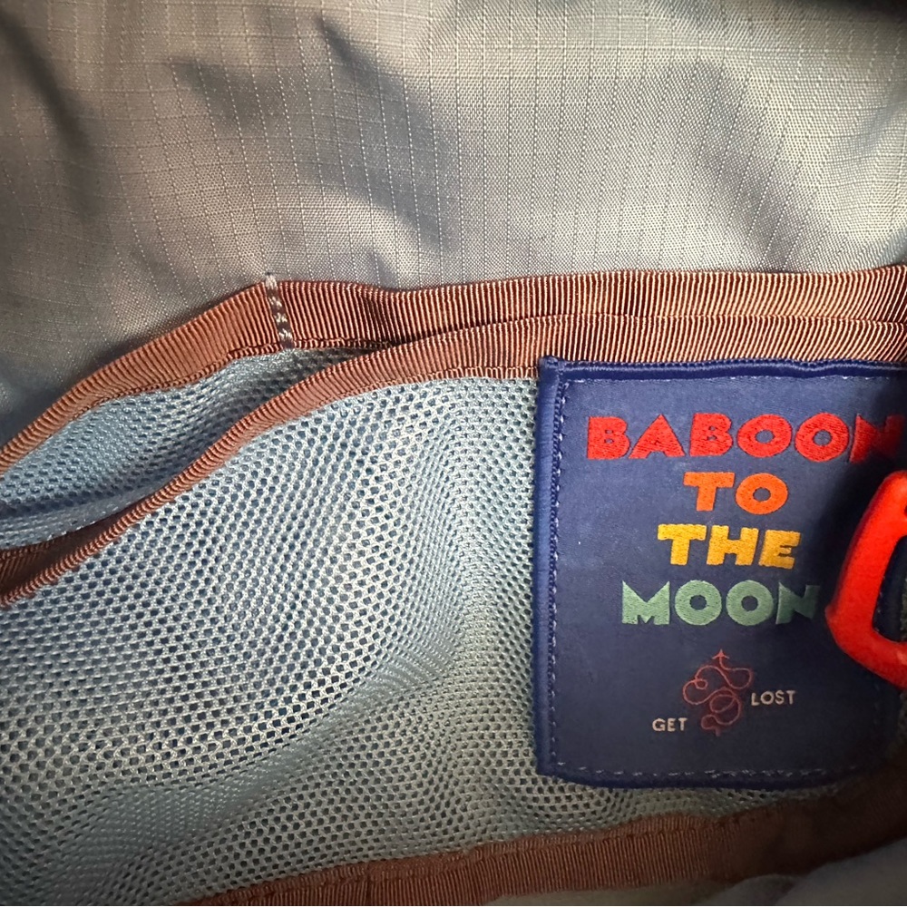Baboon To The Moon Hip Pack Brown Crossbody Bag with Pink Accents - Picture 6 of 10